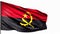 Waving Angola Flag. Flag Isolated On A White Background