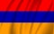 Waving Armenia flag .