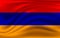 Waving Armenia flag .