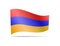 Waving Armenia flag in the wind.