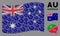 Waving Australia Flag Collage of Arguments Icons