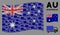 Waving Australia Flag Collage of Delivery Lorry Items