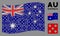 Waving Australia Flag Collage of Dice Items