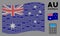 Waving Australia Flag Composition of Calculator Icons