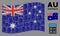 Waving Australia Flag Composition of Calculator Icons