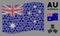 Waving Australia Flag Composition of Shrink Arrows Items