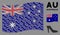 Waving Australia Flag Mosaic of Lady Shoe Icons