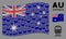 Waving Australia Flag Mosaic of Train Items