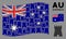 Waving Australia Flag Pattern of Bulwark Tower Items