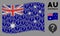 Waving Australia Flag Pattern of Help Balloon Items