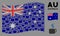 Waving Australia Flag Pattern of Hot Coffee Cup Items