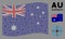 Waving Australia Flag Pattern of Target Bullseye Icons