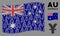 Waving Australia Flag Pattern of Yuan Items