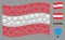 Waving Austria Flag Collage of Aerostat Items