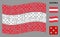Waving Austria Flag Collage of Dice Items