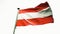 Waving Austria Flag. Flag Isolated On A White Background.