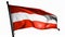 Waving Austria Flag. Flag Isolated On A White Background.