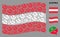 Waving Austria Flag Pattern of Arguments Icons