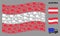 Waving Austrian Flag Composition of Delivery Lorry Items