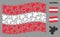 Waving Austrian Flag Composition of Plugin Items