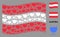 Waving Austrian Flag Pattern of Alcohol Glass Items