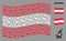Waving Austrian Flag Pattern of Microscope Items