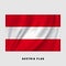 Waving Austrian flag. Realistic national flag vector design. isolated.