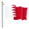 Waving Bahrain Flag Isolated On A White Background. Vector Illustration.