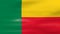 Waving Benin Flag, ready for seamless loop