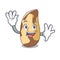 Waving brazil nut character cartoon