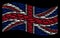 Waving British Flag Collage of Military Submarine Items