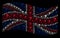 Waving British Flag Mosaic of First Satellite Icons