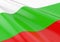 Waving bulgarian flag concept