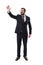 Waving businessman in suit