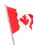Waving Canada flag. 3d illustration for your design. â€“ Illustration