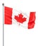 Waving Canada flag. 3d illustration for your design. â€“ Illustration