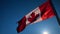 Waving Canadian flag symbolizes patriotism and pride generative AI