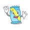 Waving candy character cartoon style