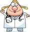 Waving Cartoon Doctor