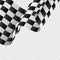 Waving checkered flag on transparent background. Racing flag. Vector illustration.