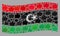 Waving Choice Libya Flag - Collage of Like Elements