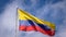 Waving Colombian Flag on a Blue Sky - Bogota, Colombia