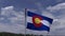 Waving Colorado flag created in graphics animation