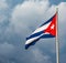 Waving colorful Cuban Flag