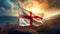 Waving colorful flag of England