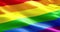 Waving colorful of gay pride rainbow flag, civil right flag seamless looping 3D rendering