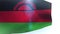 Waving colorful national flag of malawi wave