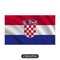 Waving Croatia flag on a white background. Vector illustration