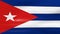 Waving Cuba Flag, ready for seamless loop