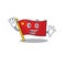 Waving cute smiley flag china Scroll cartoon character design